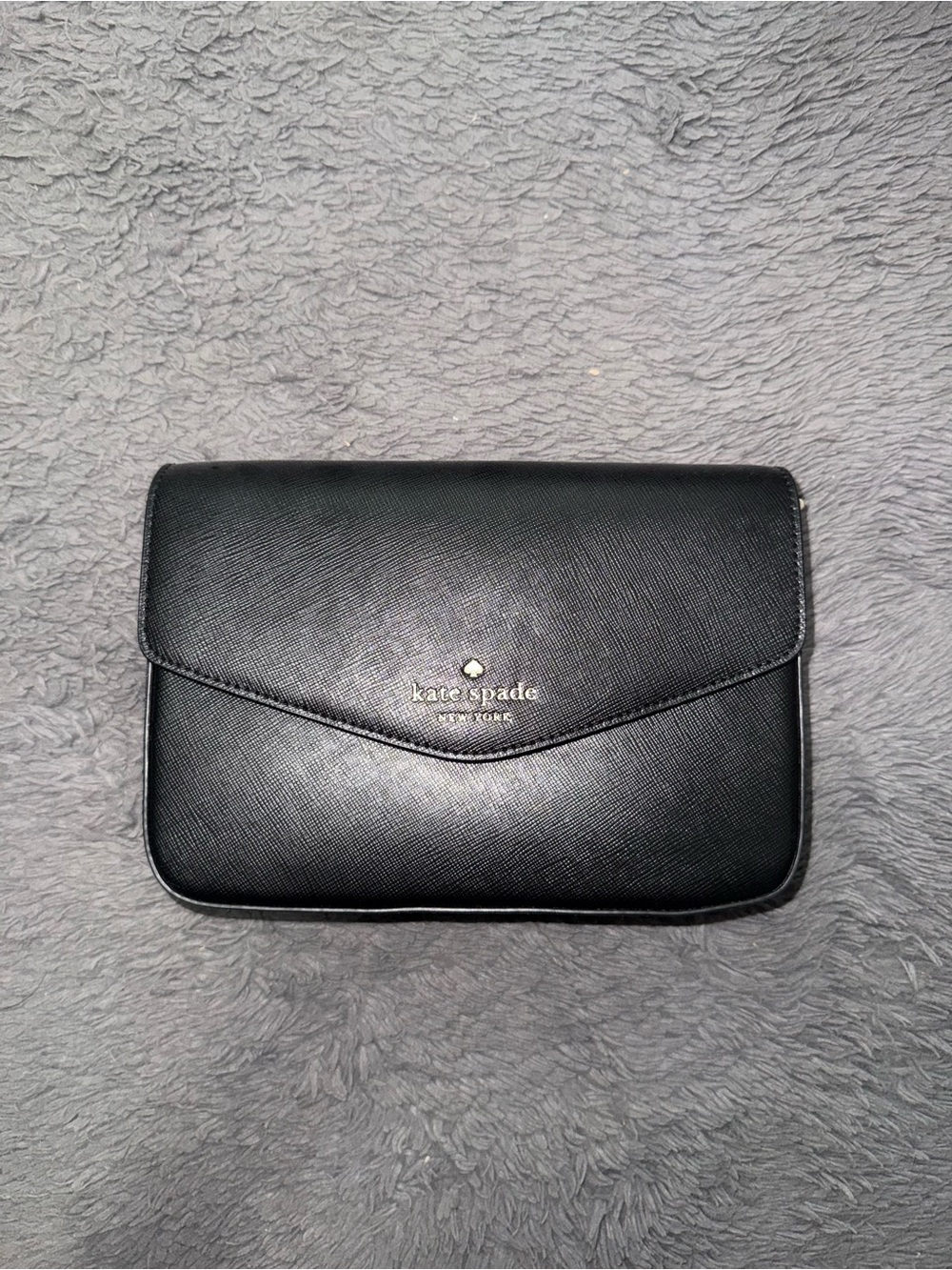 Kate Spade New York Black Saffiano Leather Crossbody Shoulder Bag
